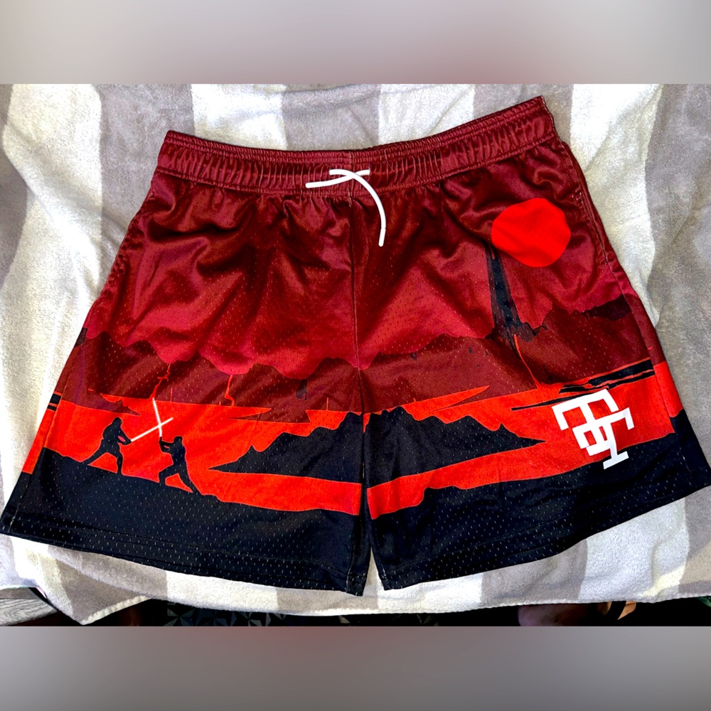 TATOOINE TRADERS CO STAR WARS RED SHORTS